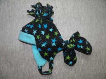 Комплект шапка и варежки