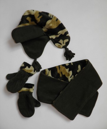 Комплект детский - шапка, шарф, варежки